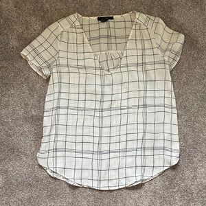 Forever 21 S windowpane short sleeve blouse
